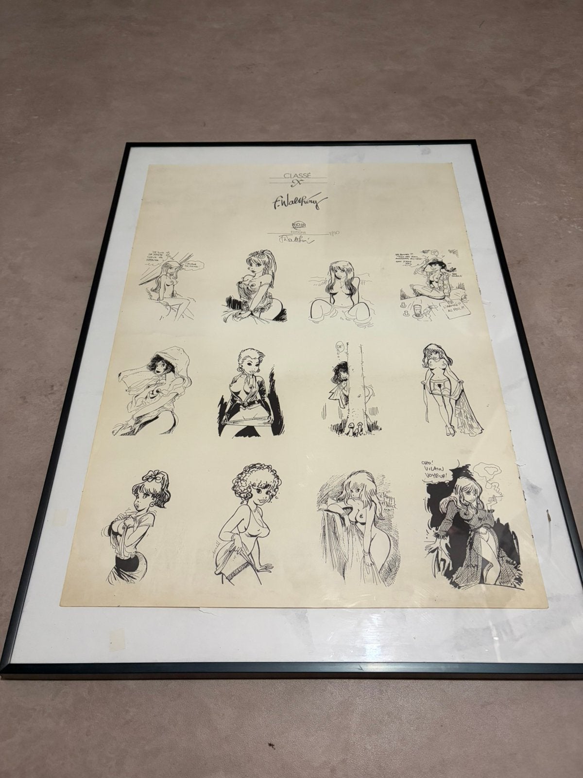 Seriegraphie F.Walthery signé numeroté, Antiek en Kunst, Ophalen, Tekening, Genummerd