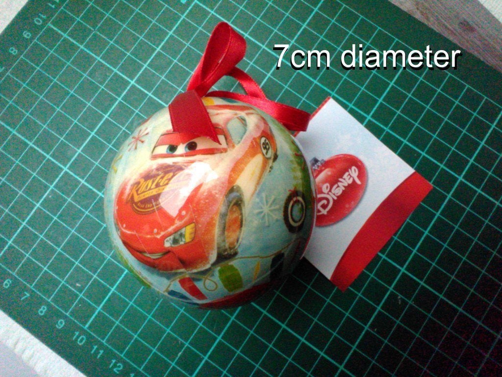 kerstbal Disney Cars auto kerstboom 7cm diam +NIEUW+, Ophalen of Verzenden, Nieuw