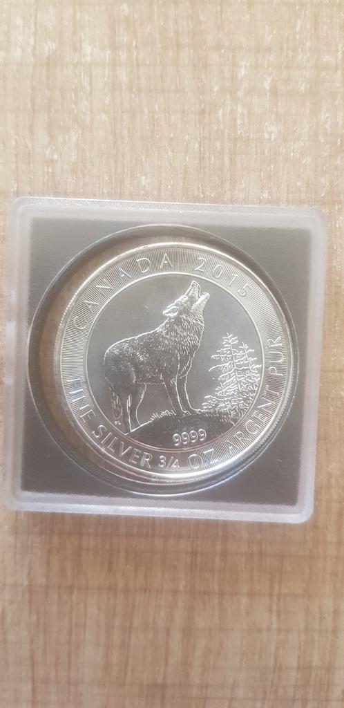 Loup Canada 2015 de 3/4 oz, Enlèvement ou Envoi, Argent