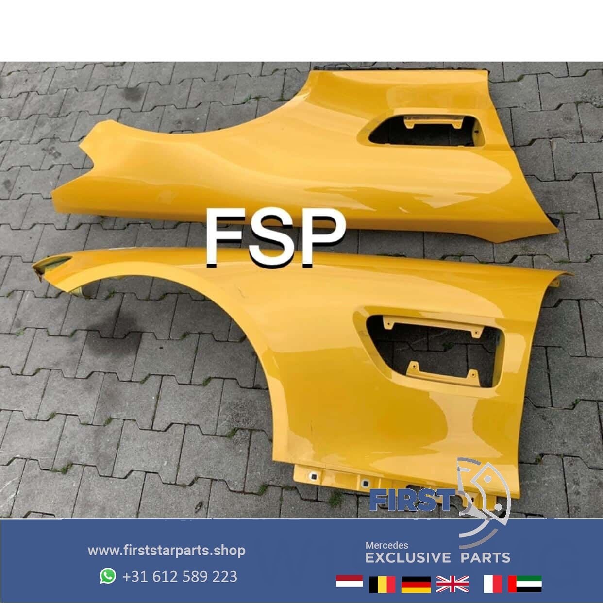 W190 C190 R190 AMG GT GTR GTC GTS ZIJSCHERMEN SET LINKS + RE, Gebruikt, -, Ophalen of Verzenden, Spatbord