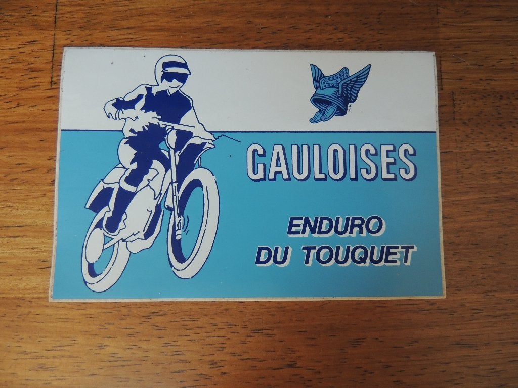 moto enduro du Touquet gauloises sticker, Collections, Enlèvement ou Envoi, Comme neuf