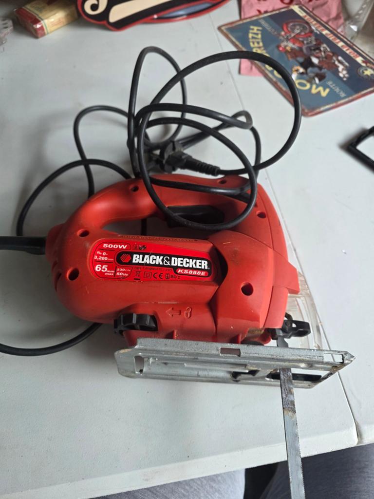 black en decker decoupeerzaag, Doe-het-zelf en Bouw, Gereedschap | Zaagmachines, Ophalen, Decoupeerzaag