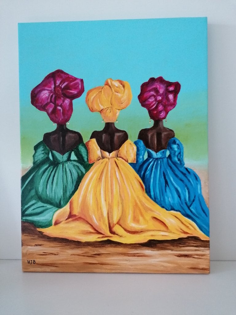 schilderij African woman, Ophalen, Schilderij