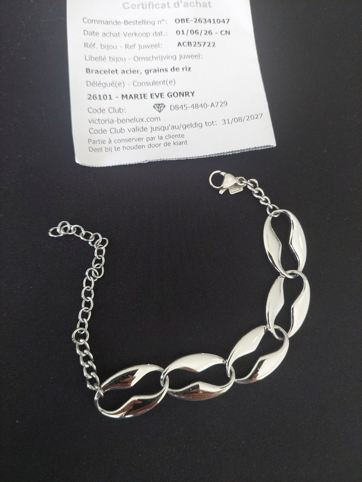 Nieuwe Victoria-armband ONDER GARANTIE, Overige materialen, Verstelbaar, Nieuw, Ophalen of Verzenden