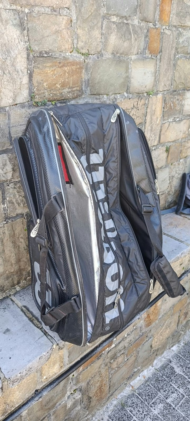 Sac de tennis Wilson — noir/argenté, Enlèvement, Comme neuf