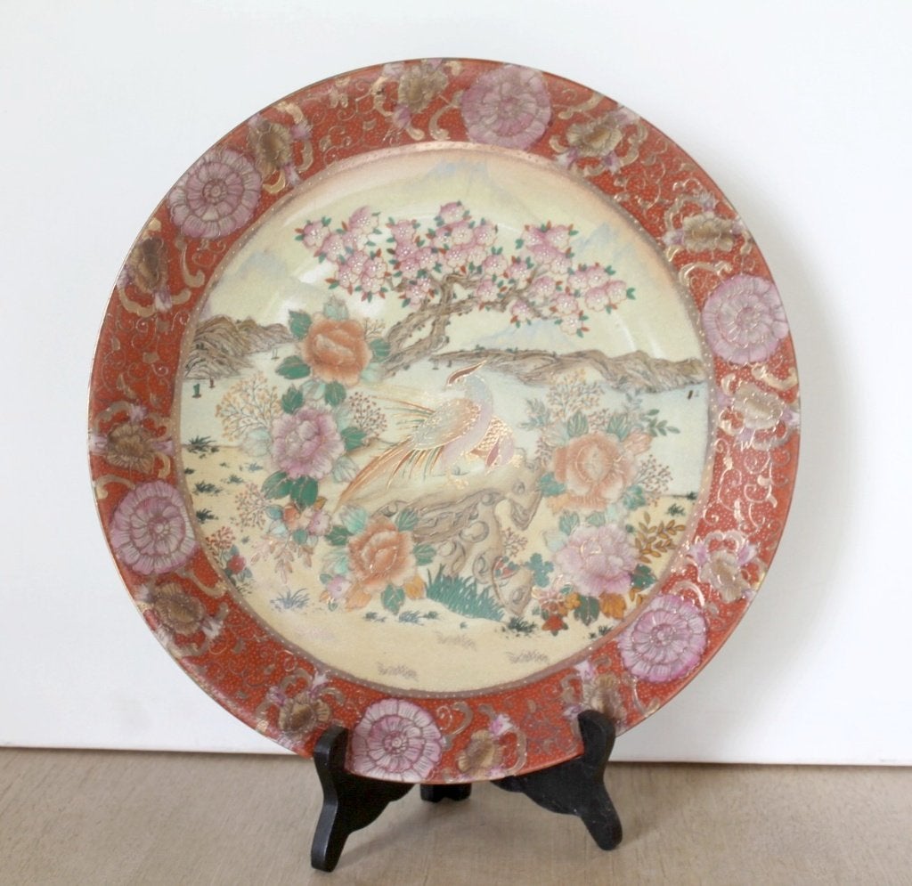 Assiette japonaise Kutani, 35 cm, période Showa ('29-'89), Enlèvement ou Envoi