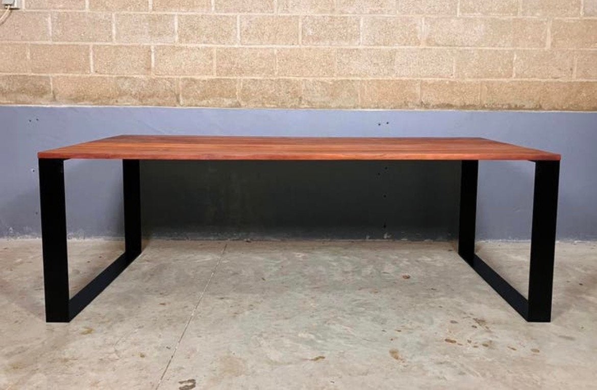 SuperSale: Eettafel Tuintafel Acacia design industrieel, Ophalen, Zo goed als nieuw