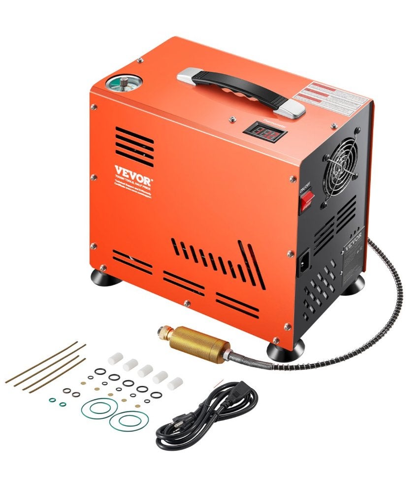 PCP Compressor, Vevor 800W - dubbele cilinder - 310 bar., Doe-het-zelf en Bouw, Compressors, Mobiel, 10 bar of meer, Nieuw, Ophalen of Verzenden