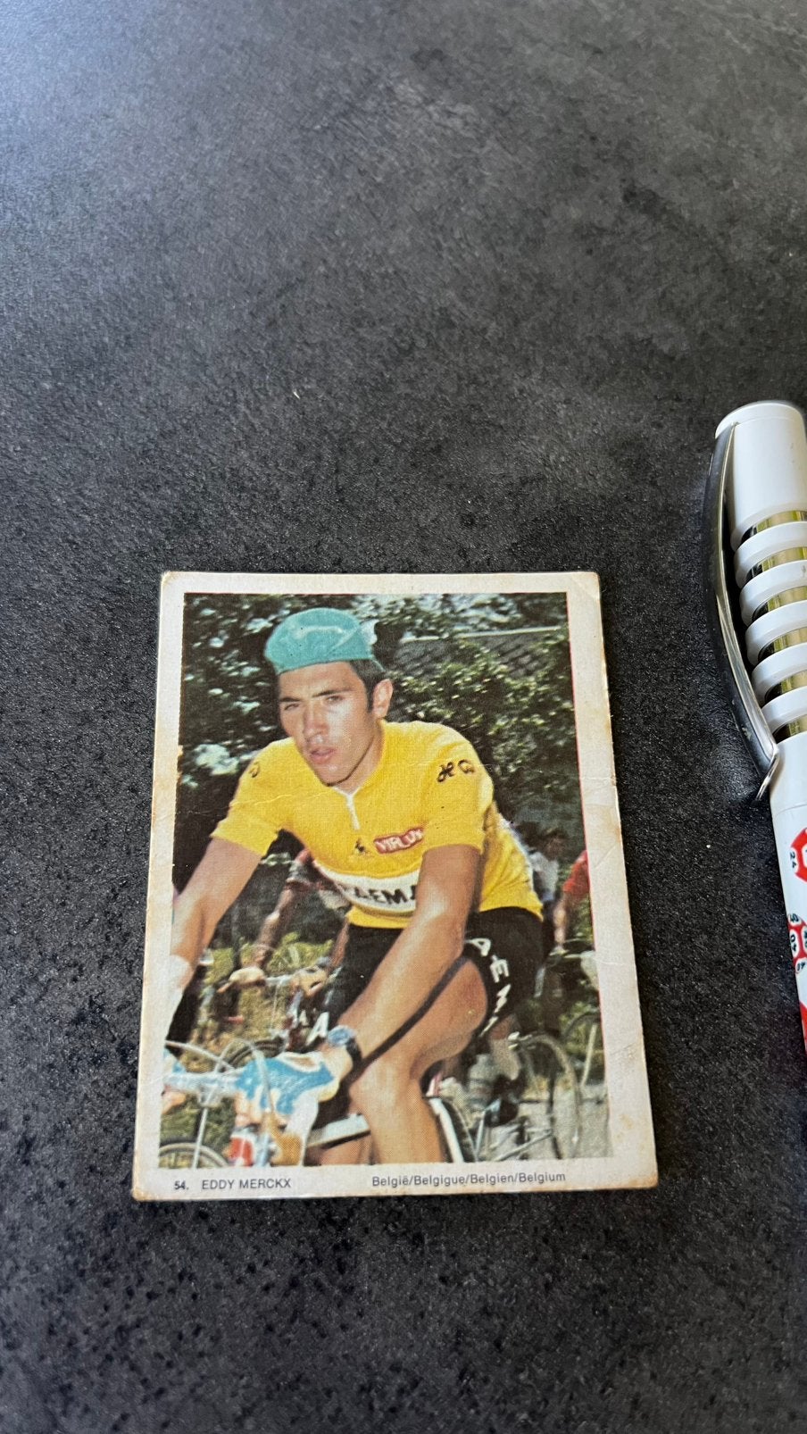 Eddy Merckx oude chromo wielrennen, 1960 tot 1980, Gebruikt, Verzenden, Prent