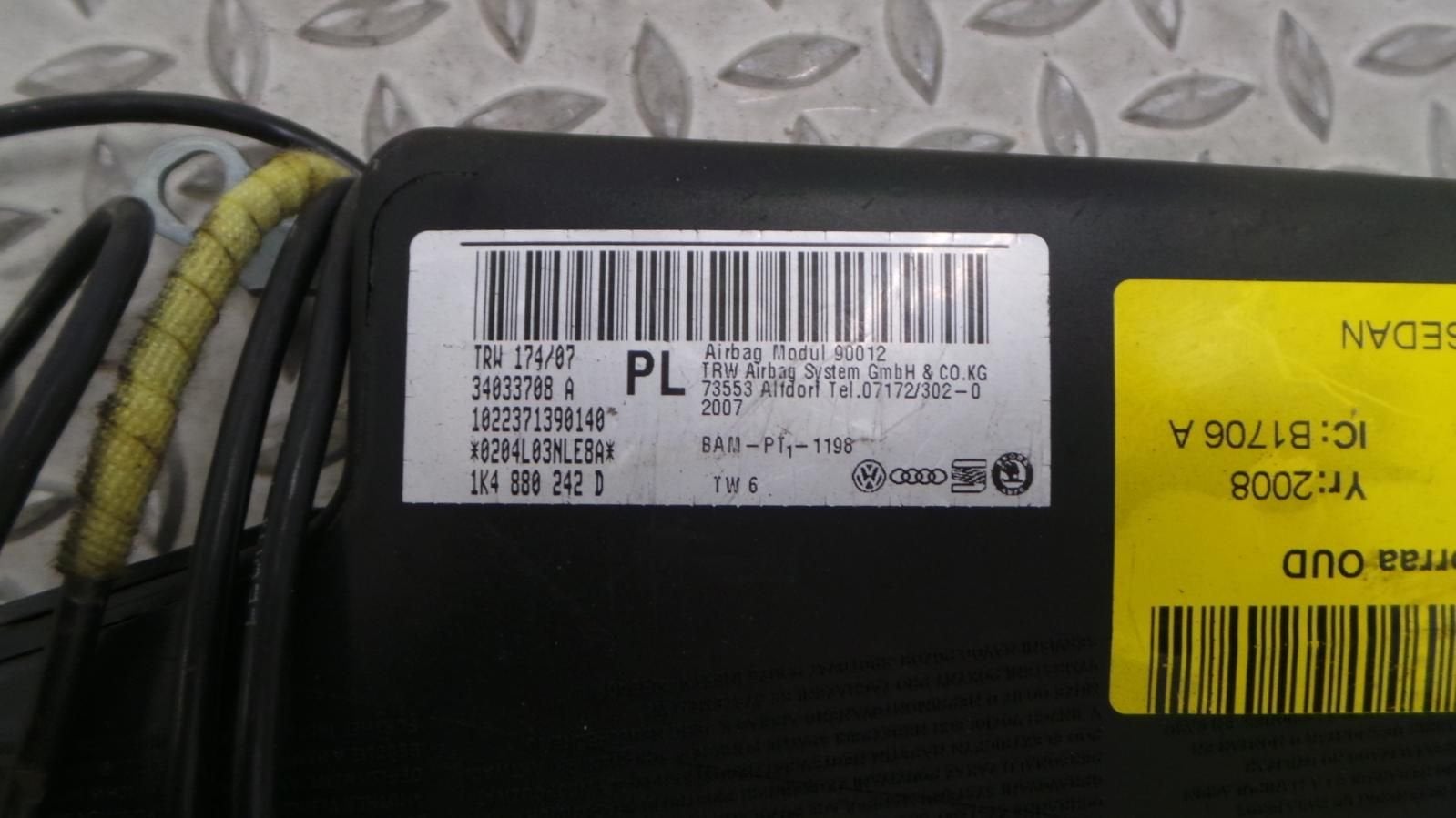VOLKSWAGEN JETTA AIRBAG RECHTS 2008, Enlèvement ou Envoi, Utilisé, ARN reconnu