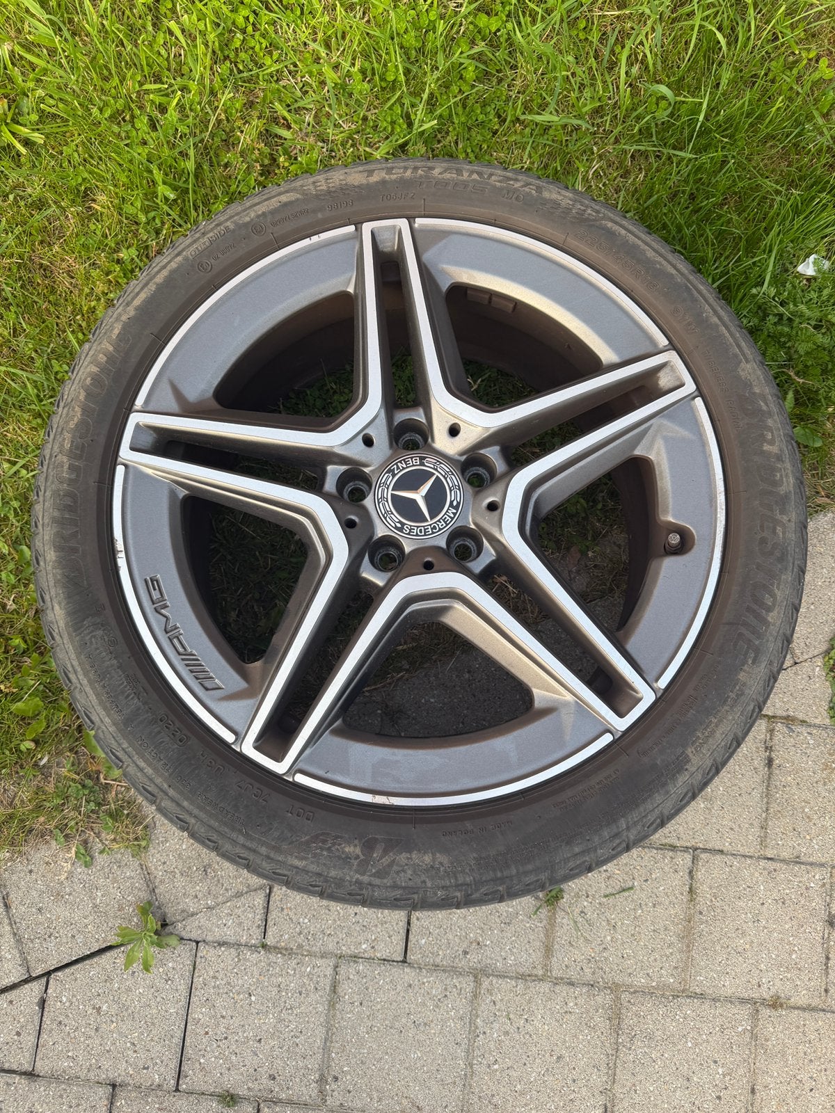 AMG velgen 18 origineel mercedes  met banden, Auto-onderdelen, Ophalen, 18 inch, Gebruikt, Banden en Velgen