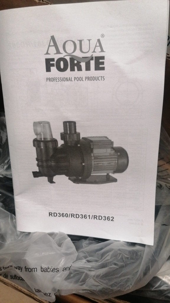 Aquaforte Zwembadpomp 8500 liter per uur - Verbruik 450 watr, Ophalen, Nieuw, Zwembadpomp