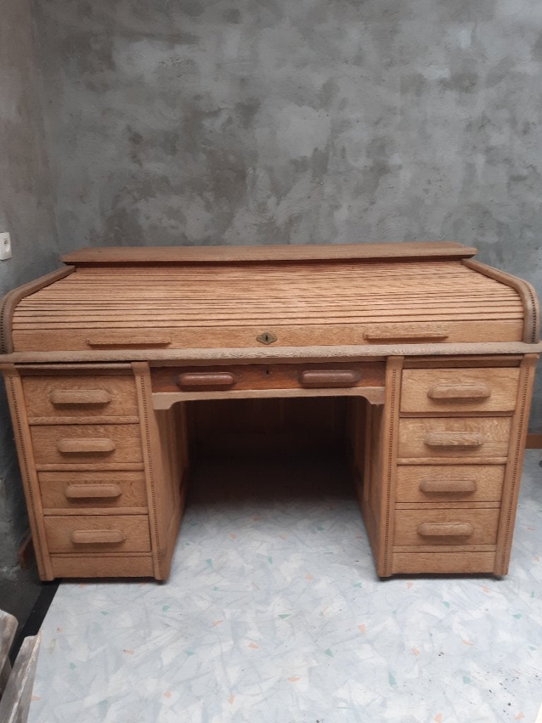 Antieke bureau, Ophalen, Gebruikt, Hout, Vintage