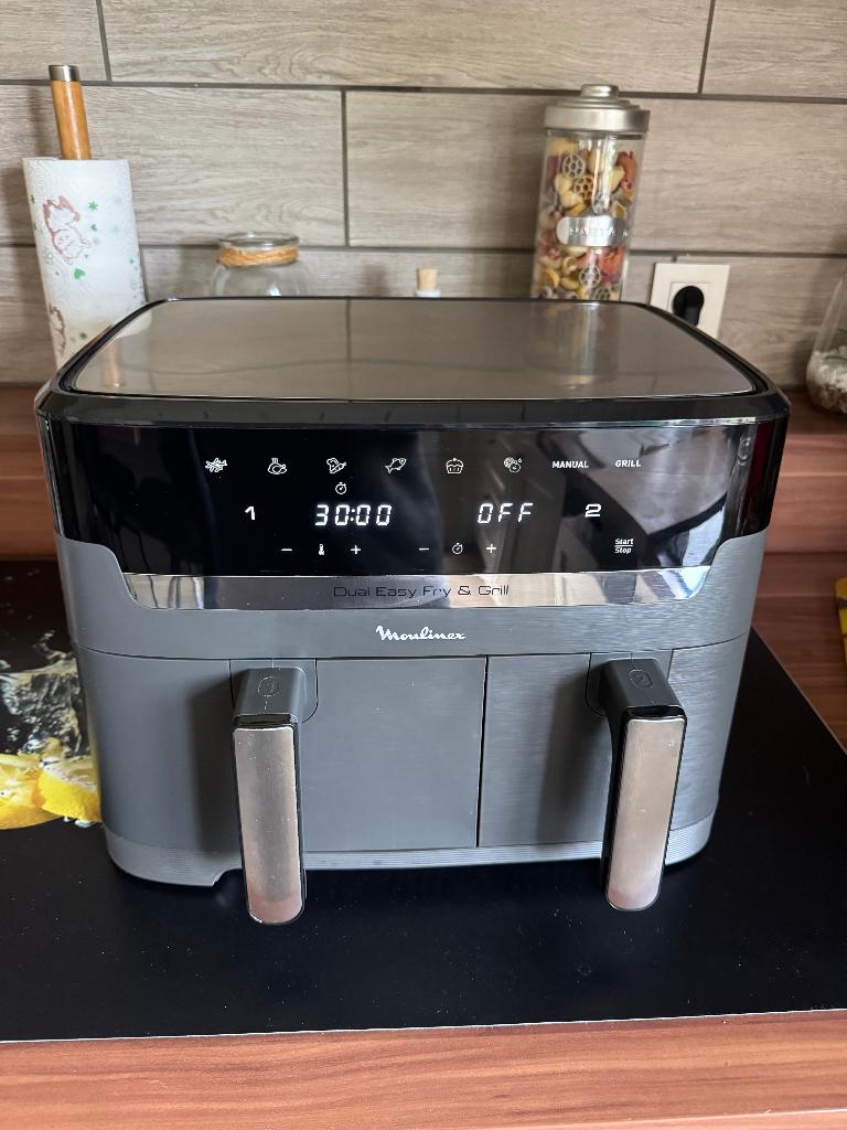 Moulinex airfryer Dual Easy Fry & Grill, Electroménager, Enlèvement, Comme neuf, Friteuse à air XXL