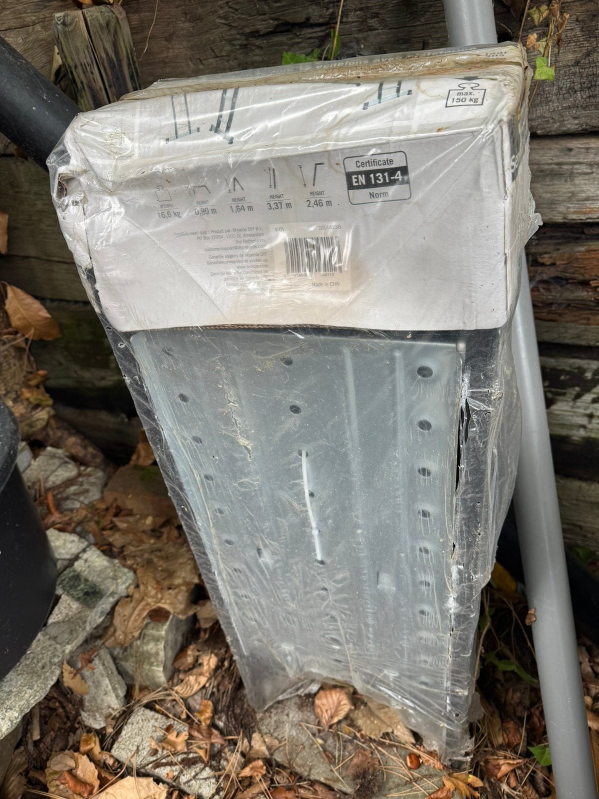 Opvouwbare ladder, nieuw in de verpakking., Doe-het-zelf en Bouw, Ophalen, Nieuw