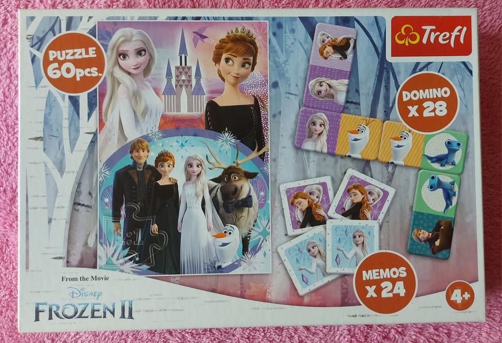 Jeu 3 en 1 Disney Frozen II, Hobby en Vrije tijd, Gezelschapsspellen | Overige, Ophalen