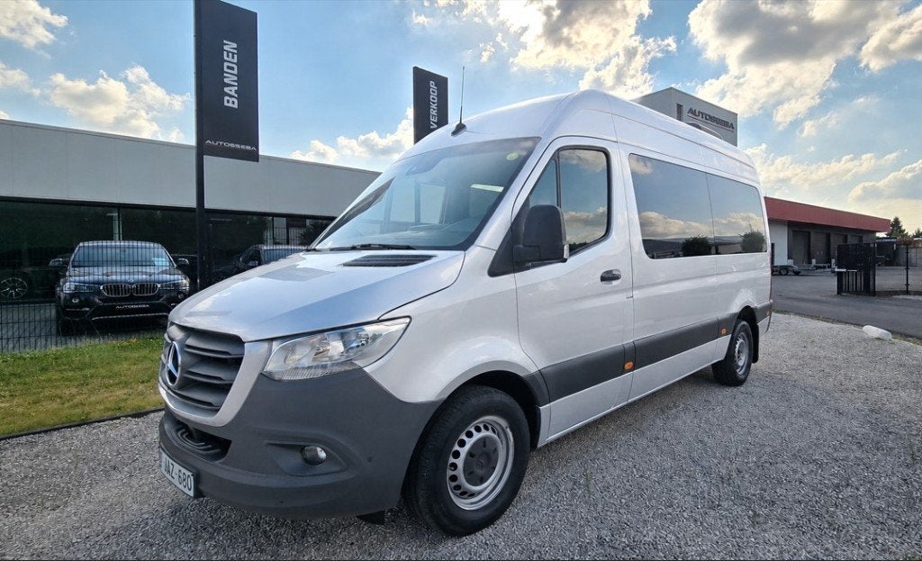Mercedes Sprinter 316 CDI Tourer VIP 9Zitpl/Btw/Leder/Camera, Voorwielaandrijving, Diesel, 5 deurs, Zilver of Grijs
