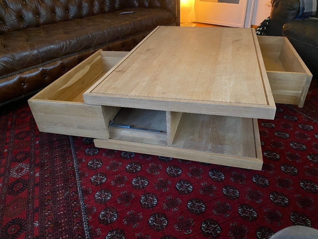 Salontafel -Ethnicraft, Ophalen, 100 tot 150 cm, Eikenhout, 50 tot 100 cm