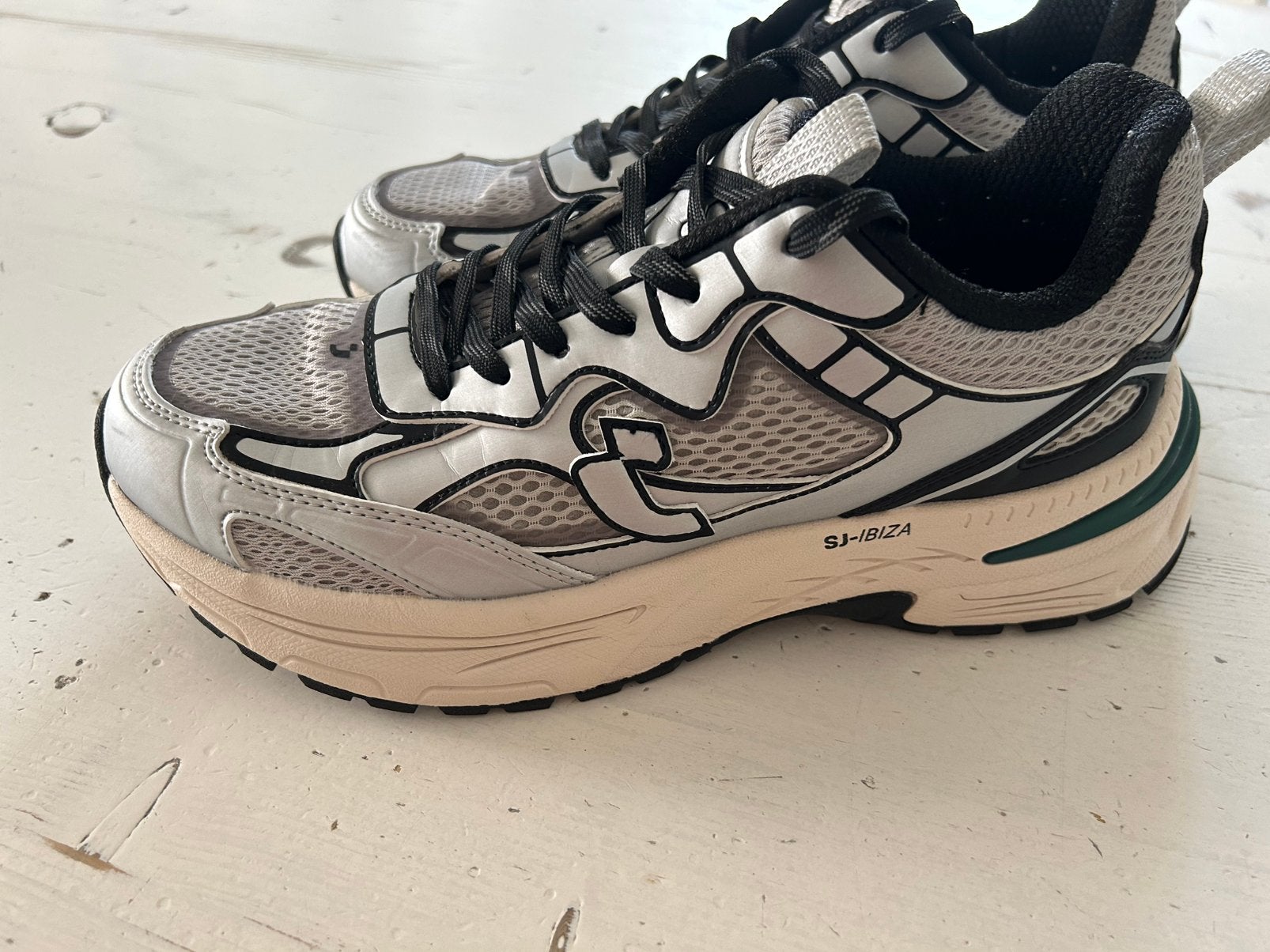 IBIZA metallic mesh m42 - unisex - casual sneaker, Sneakers et Baskets, Comme neuf, Enlèvement, Noir