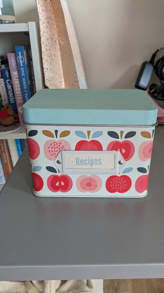 Blikken doos "Recipes", Ophalen of Verzenden