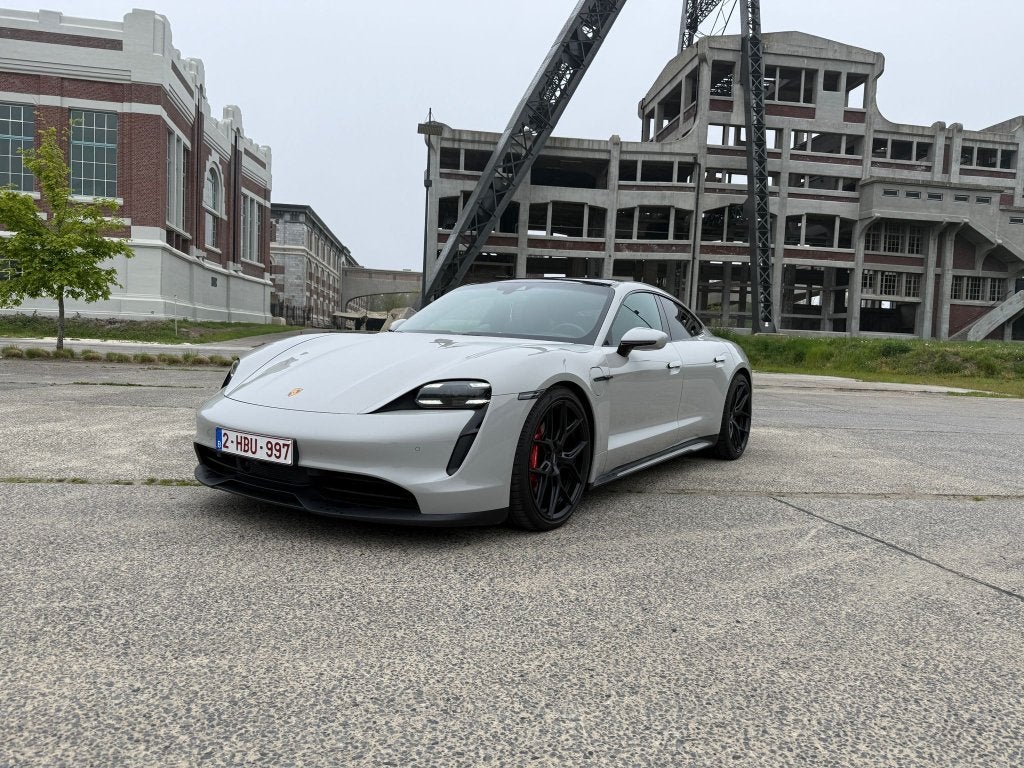Porsche Taycan 4S in topstaat, Autos, Porsche, Cuir, Argent ou Gris, Achat, 4 portes
