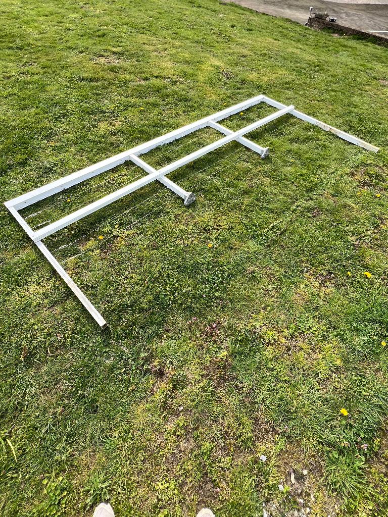 Balustrade ( leuning) wit gelakt 3m80 Lang, Doe-het-zelf en Bouw, Ladders en Trappen, Ophalen, Gebruikt, Minder dan 2 meter