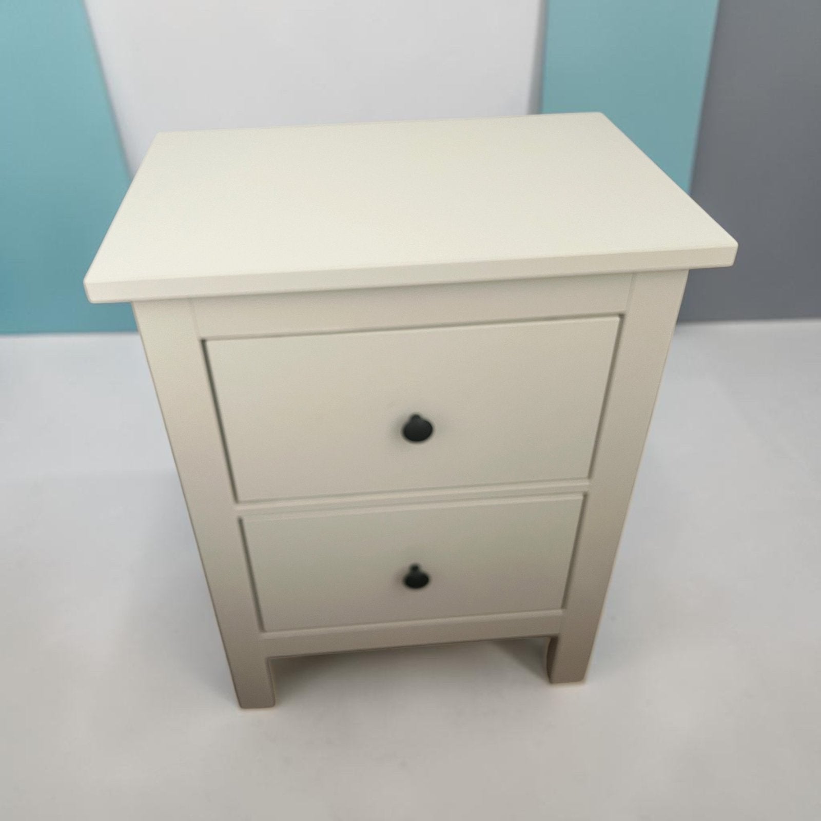 IKEA HEMNES nachtkastje / ladekast – wit gelakt – 2 lades, Ophalen, Gebruikt, Hout