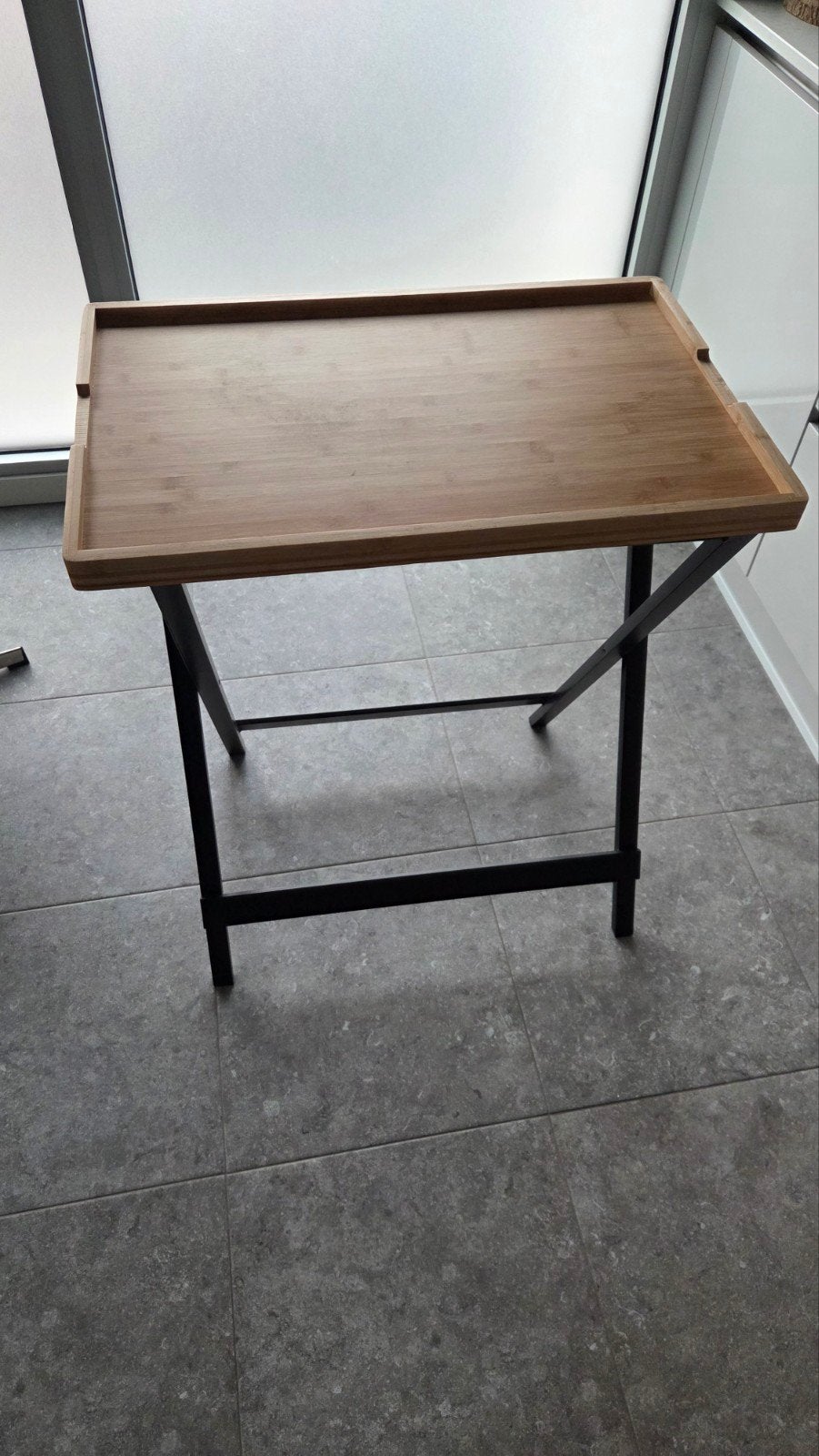 Plooibare bijzettafel Casa, Ophalen, 50 tot 100 cm, Eikenhout, Rechthoekig