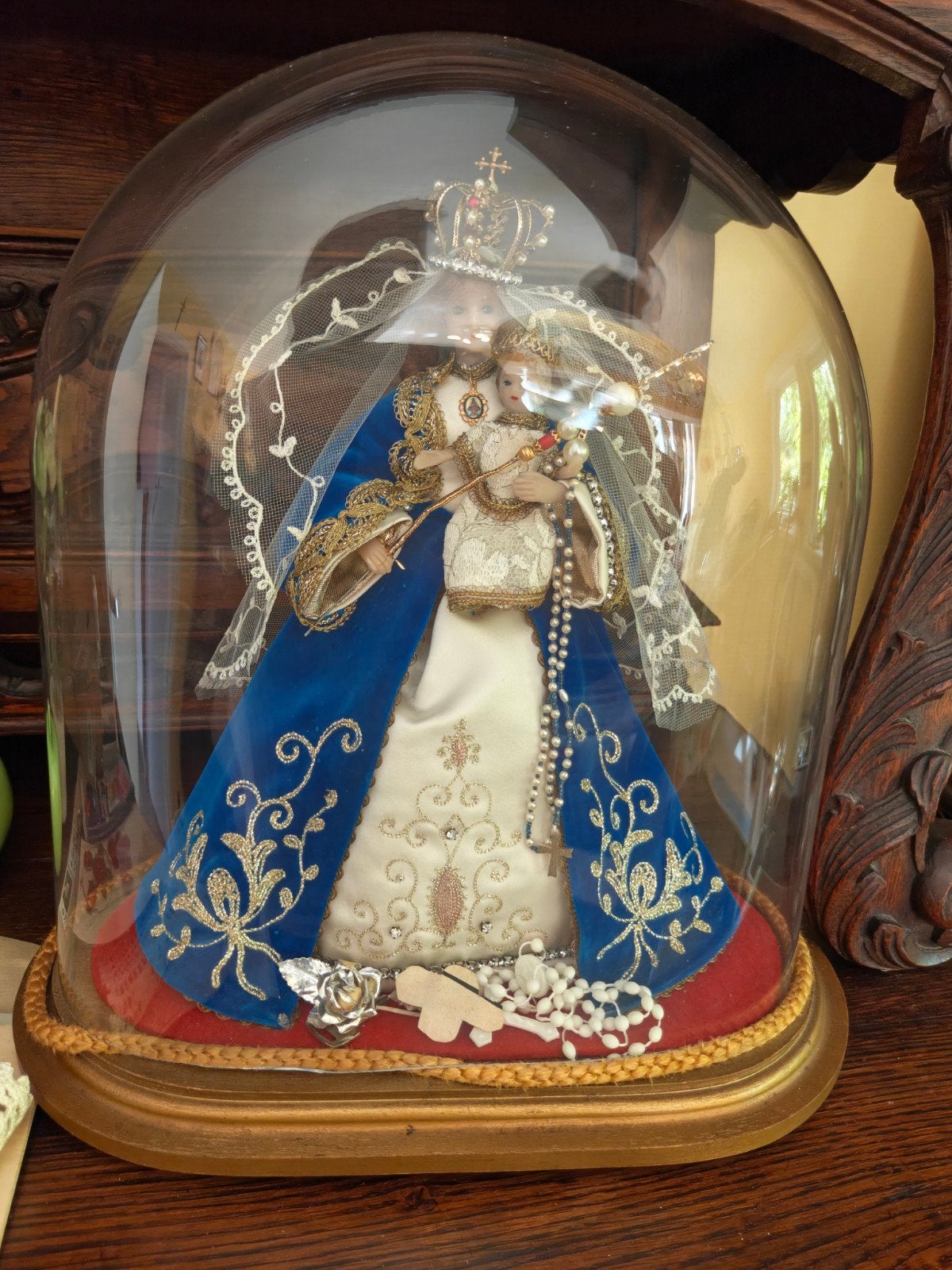 Wassen Madonnabeeld met kind, Antiek en Kunst, Ophalen