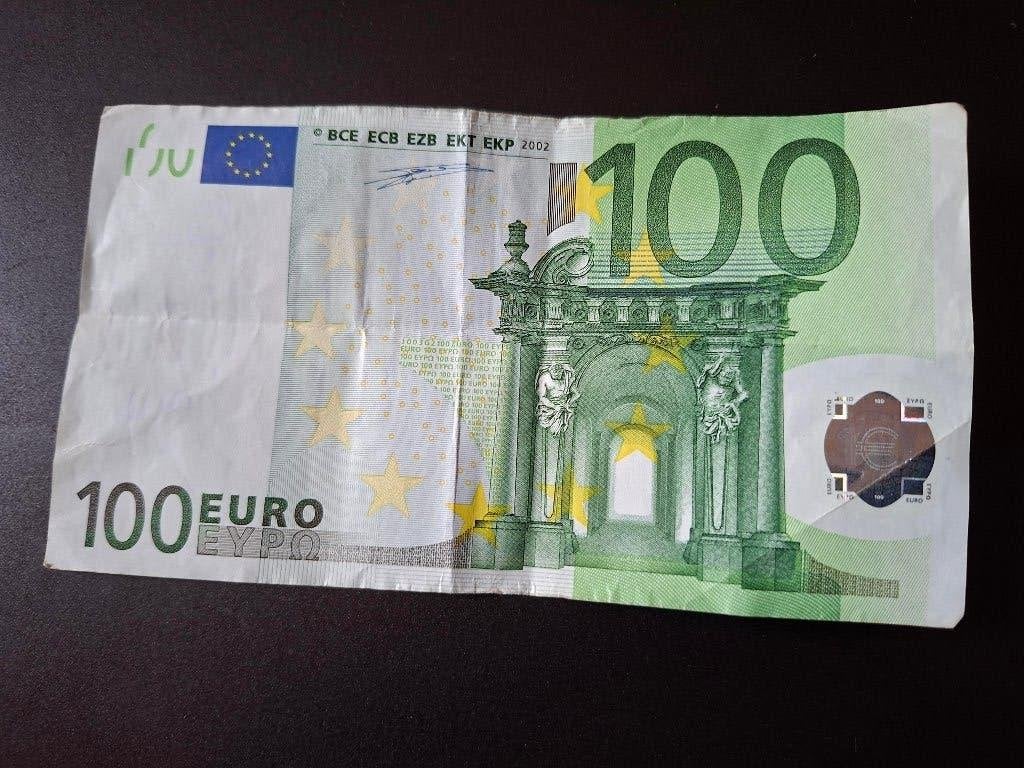 2002 Italie 100 euros 1ère série Duisenberg code J003, Envoi, Italie, 100 euros, Billets en vrac