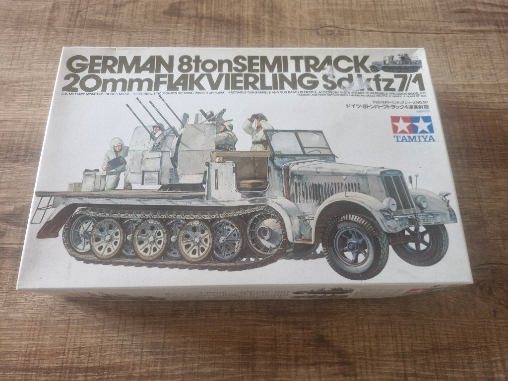 Tamiya 1/35 Sd.Kfz.7/1 German 8ton Semitrack 20mm Flak, Camion, Enlèvement ou Envoi, Comme neuf, 1:32 à 1:50