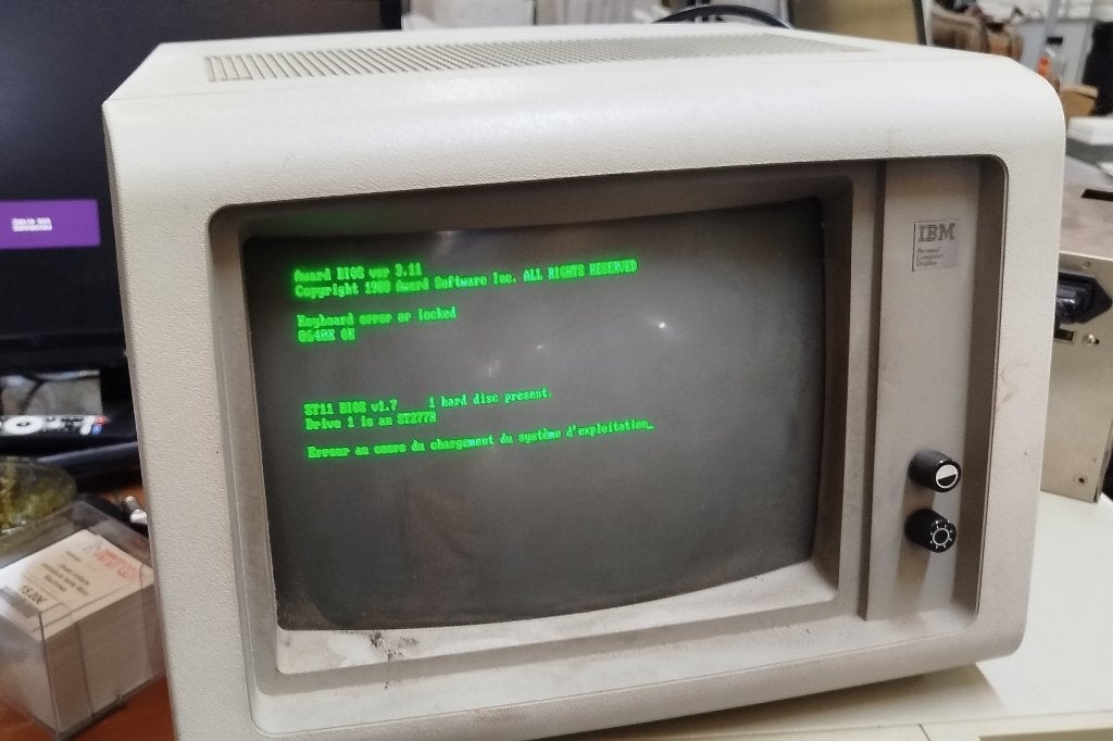 Moniteur IBM 5151 vintage – écran monochrome – années 80, Informatique & Logiciels, Ordinateurs Vintage, .., .., Enlèvement, IBM