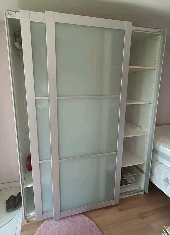 Garde-robe Ikea PAX LYNGDAL à portes coulissantes, 200 cm ou plus, Autres essences de bois, Enlèvement, Utilisé