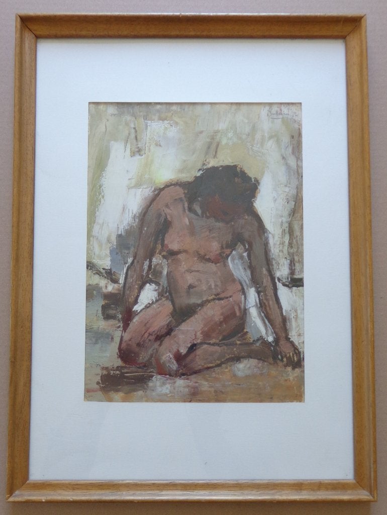 JACK GODDERIS / NAAKTE VROUW / OLIEVERF / 51x37cm / KADER, Antiek en Kunst, Kunst | Schilderijen | Modern, Ophalen of Verzenden