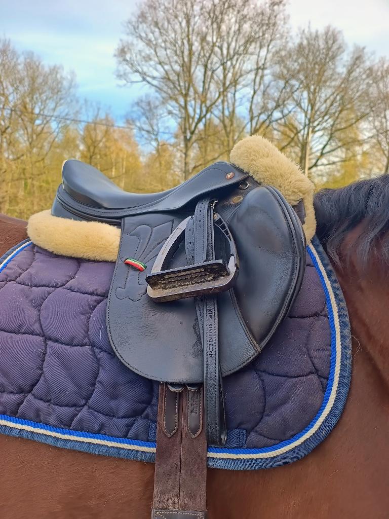 Zwarte Prestige Arezzo springzadel, Dieren en Toebehoren, Ophalen of Verzenden, Gebruikt, Springen