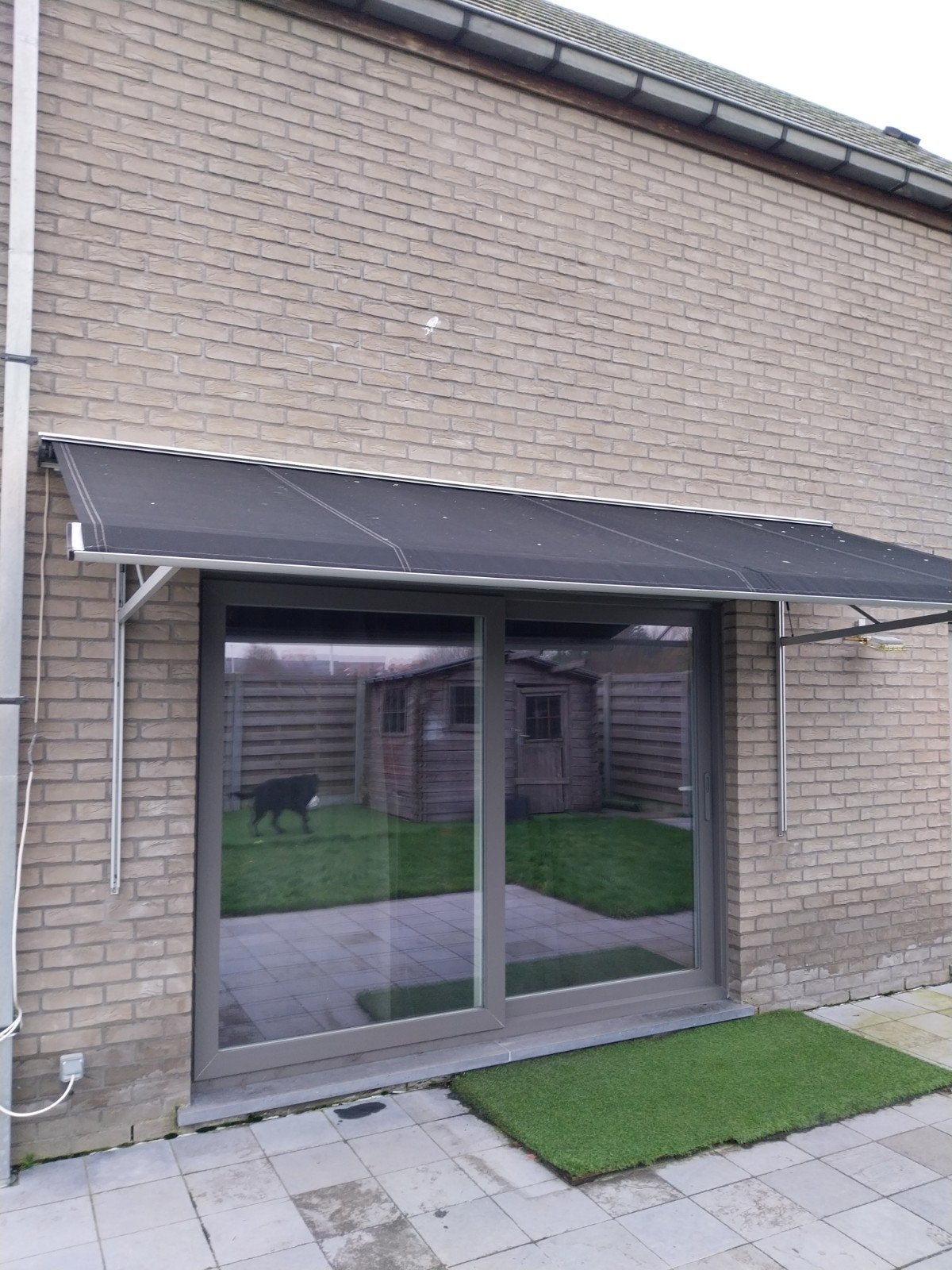 Harol zonnescherm 4 meter uitval 1.60 m electrische afstands, Tuin en Terras, Ophalen