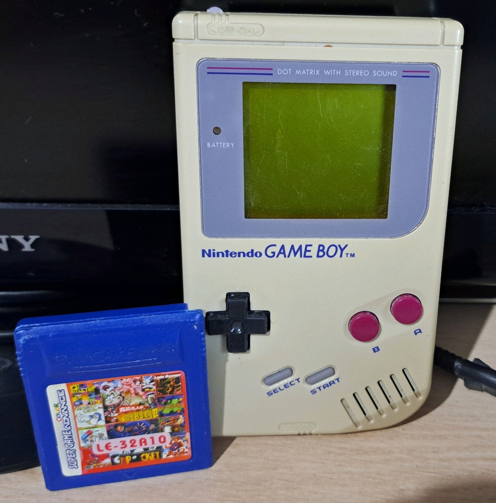 Nintendo Gameboy 1e generatie met een cartridge voor 32 game, Ophalen of Verzenden, Gebruikt