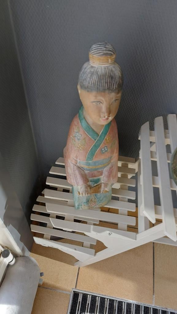 2 Aziatische houten beelden handwerk 38 hoog., Ophalen