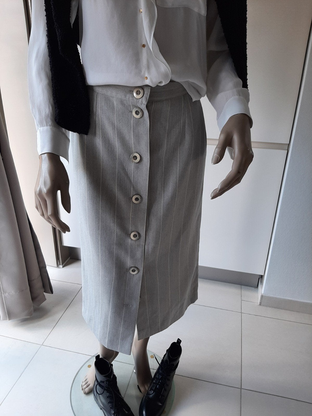 Retro midi rok, Kleding | Dames, Maat 38/40 (M), Ophalen of Verzenden, Zo goed als nieuw, Eigen creatie piece unic