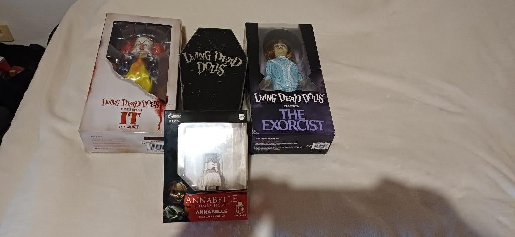 3 Living Dead Dolls + Annabelle nieuw in doos, Ophalen of Verzenden, Nieuw, Mens
