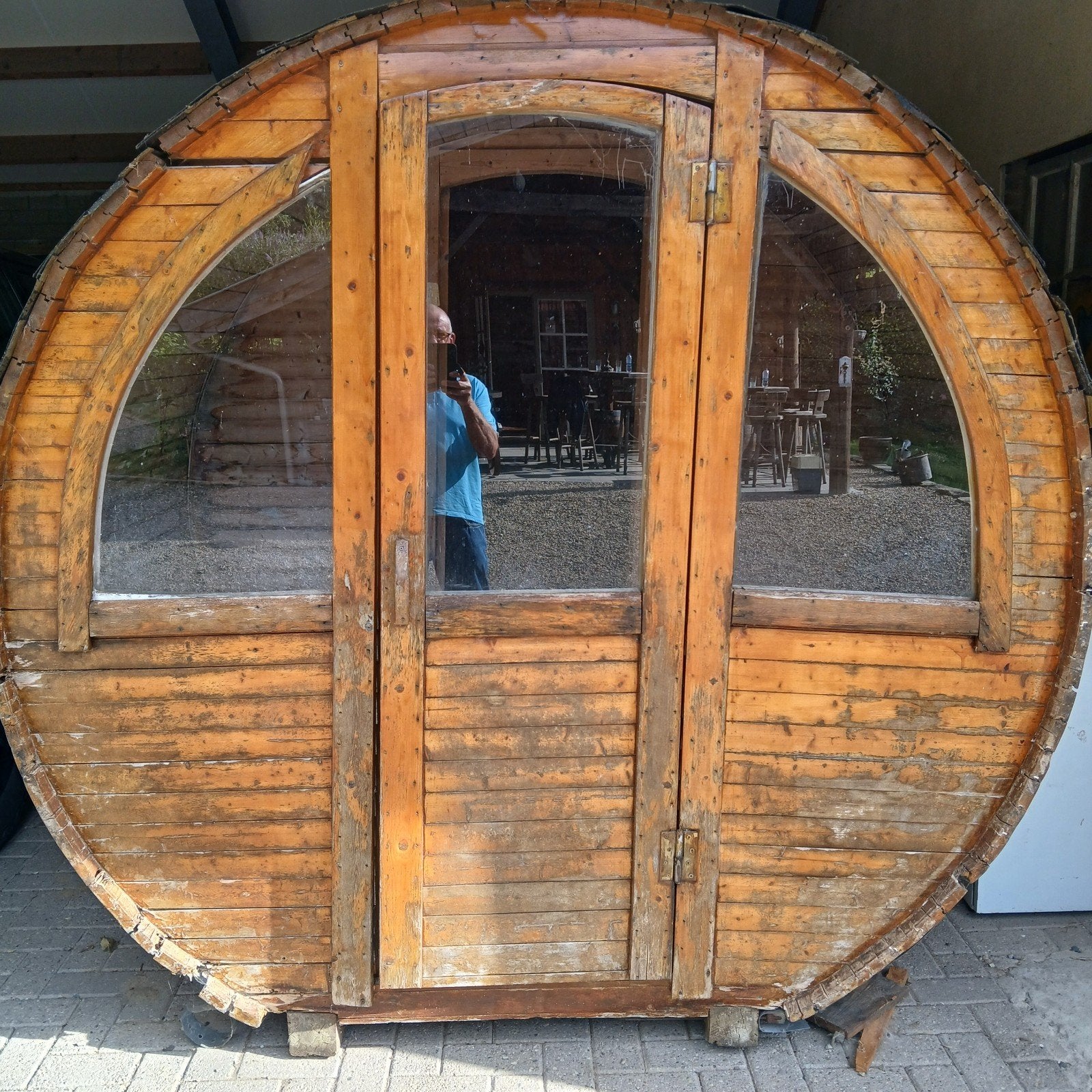 Te koop gebruikte houten saunaton., Ophalen, Hout