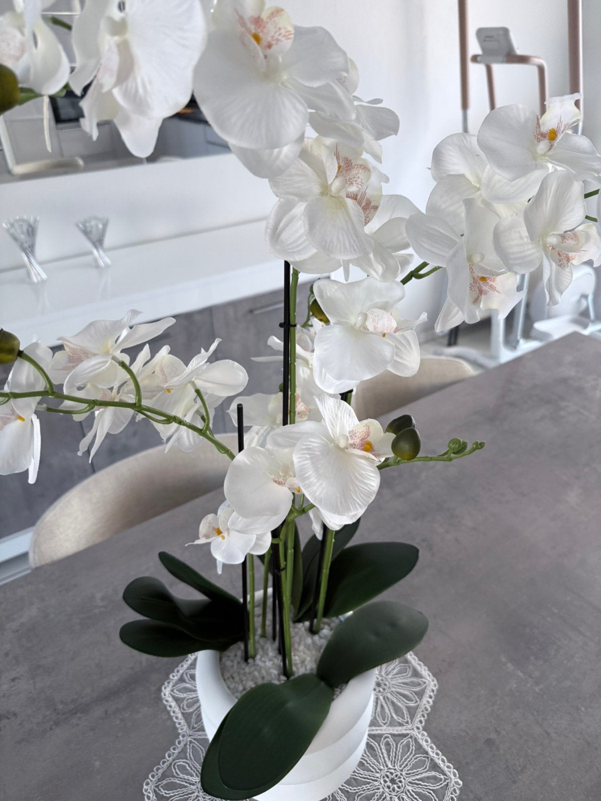 Vase orchidée, Ophalen, Steen/keramiek, Kunstbloem, Nieuw