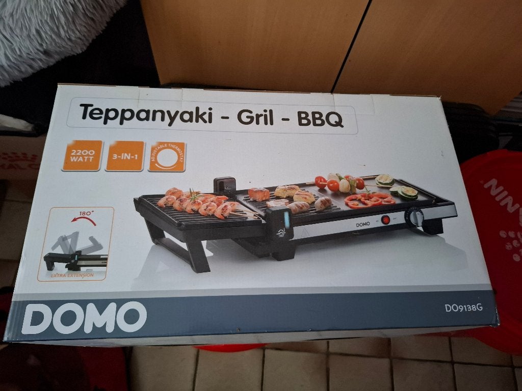 grill de table 3-en-1 Teppanyaki - Gril - BBQ neuf, Elektronische apparatuur, Ophalen, Nieuw