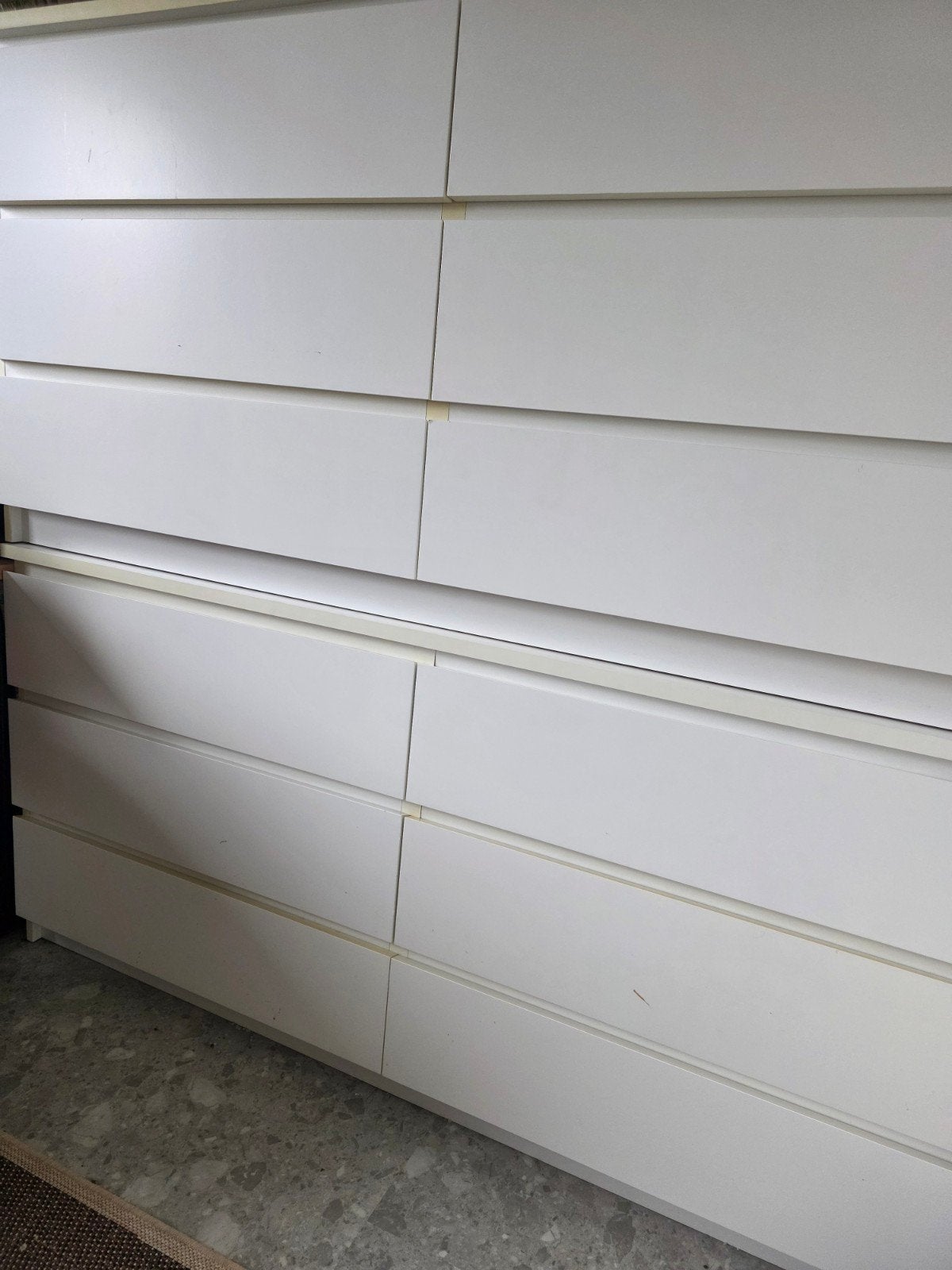 2x IKEA MALM ladekast met 6 lades in het wit, Ophalen