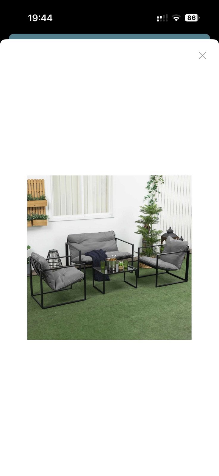 Loungeset, Ophalen, 4 zitplaatsen, Nieuw, Loungeset