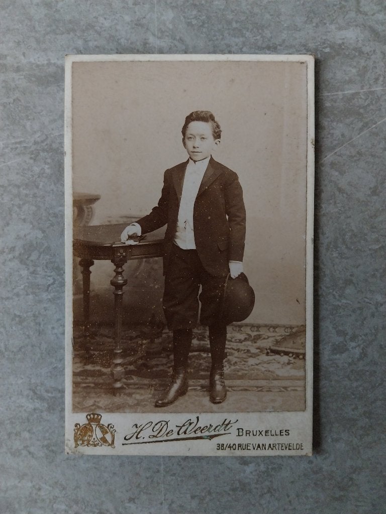 Oude foto Atelier De Weerdt Brussel, Verzamelen, Ophalen of Verzenden, Gebruikt, Foto