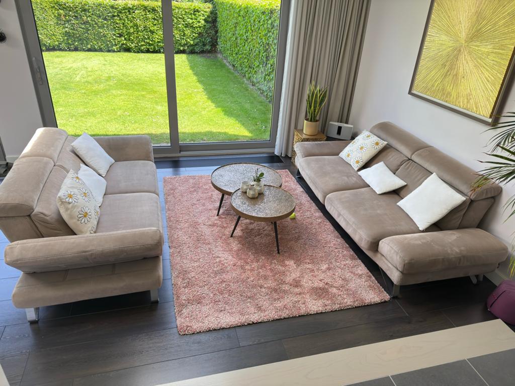 3zit + 2zit suede, verstelbaar, Huis en Inrichting, Ophalen, Gebruikt