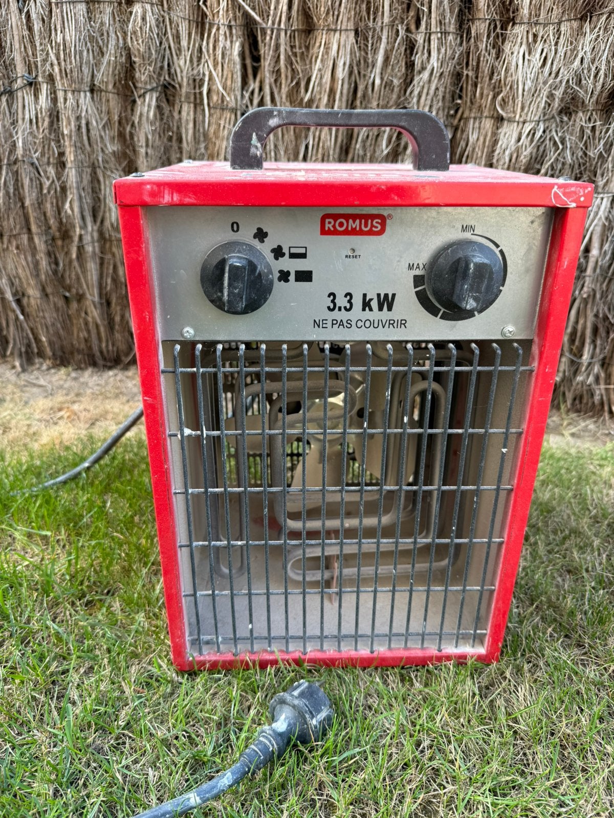 ROMUS 3,3KW BOUWVERWARMER, Ophalen, Zo goed als nieuw