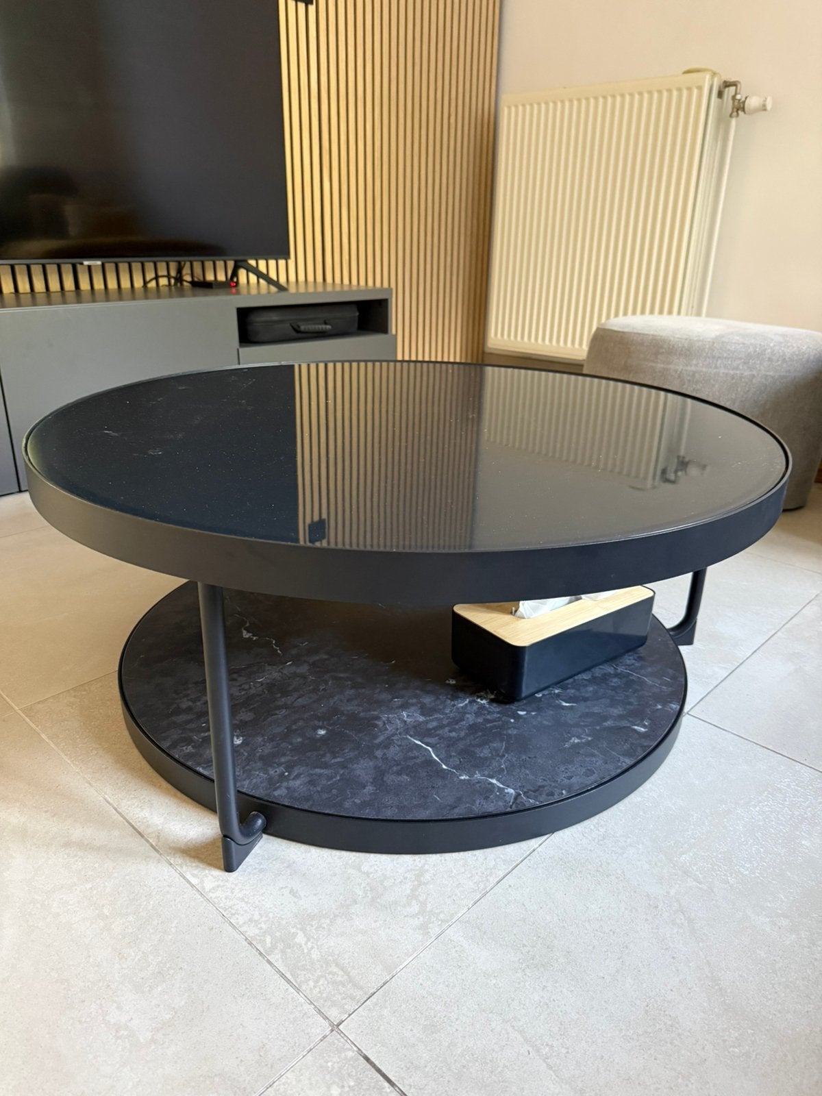 Ensemble table basse + table d’appoint assortie, Maison & Meubles, Enlèvement, Comme neuf, Verre