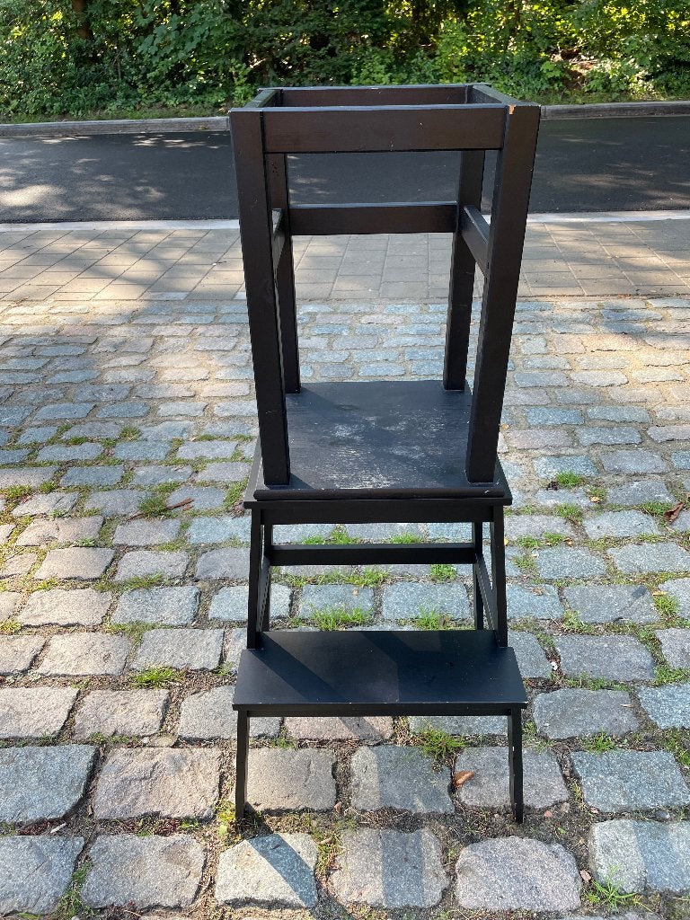 Leertoren (ikea hack) zwart, Ophalen, Gebruikt, Overige typen